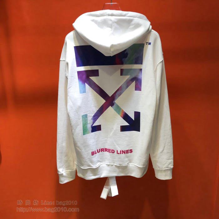 OffWhite男裝 19-20FW新款 最高品質 off男士連帽套頭白色衛衣 男士秋季最新單品  tzy2366